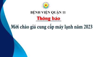 Thông báo mời chào giá cung cấp máy lạnh năm 2023